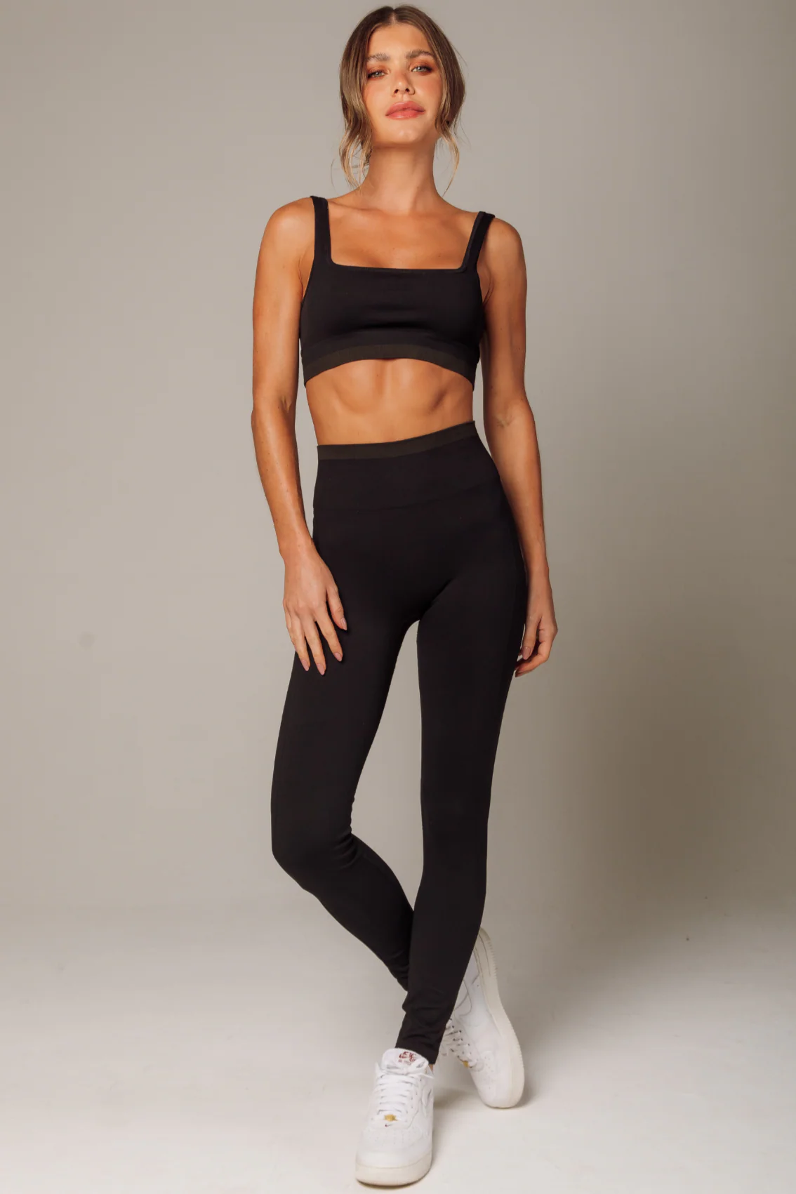 Legging Stripe Seamless Black - Image 2
