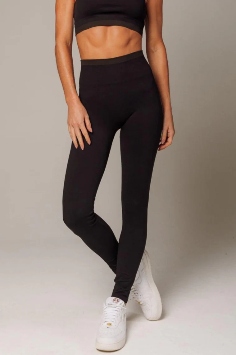 Legging Stripe Seamless Black - Image 4