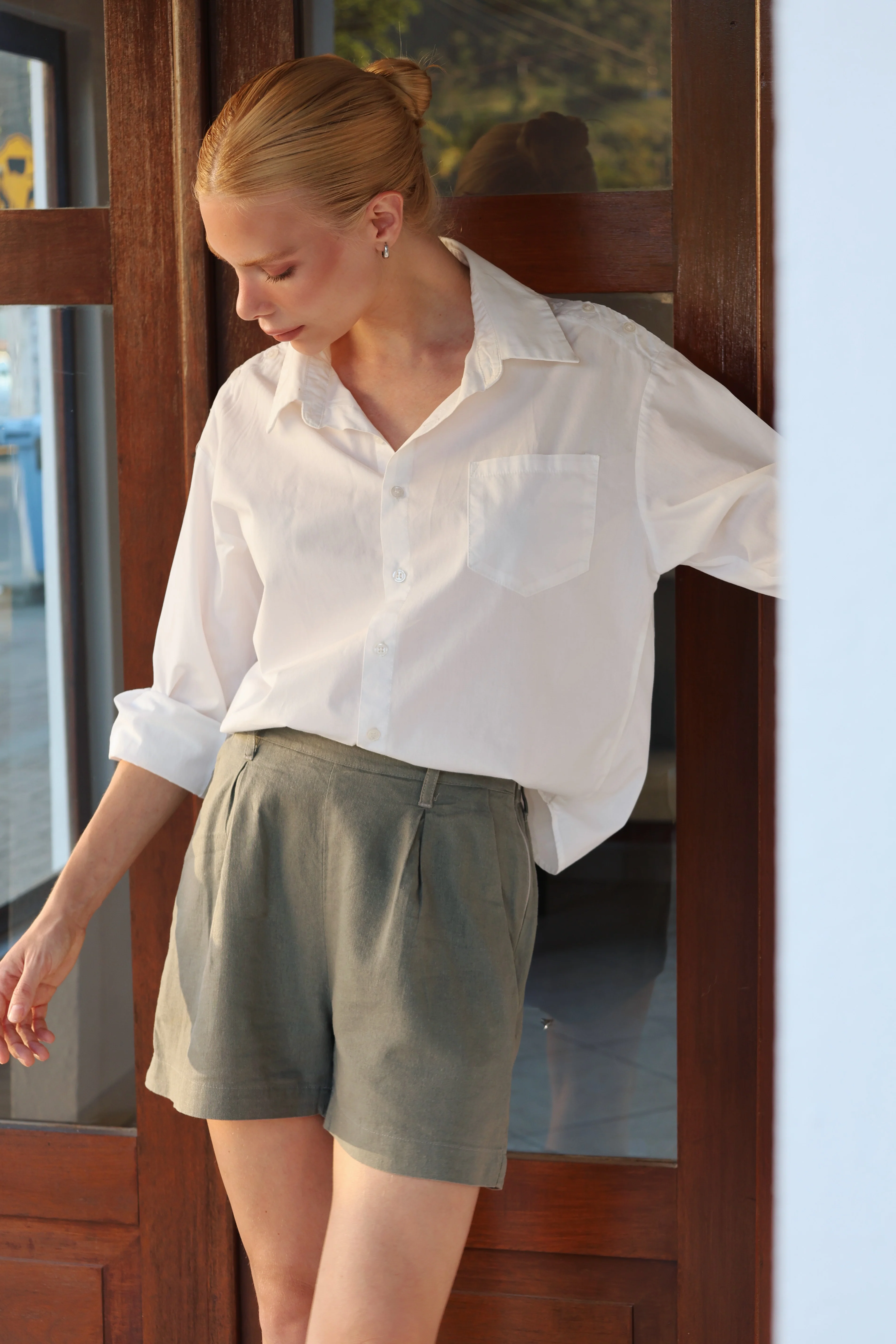Shorts Wide Linho Rattan - Image 6