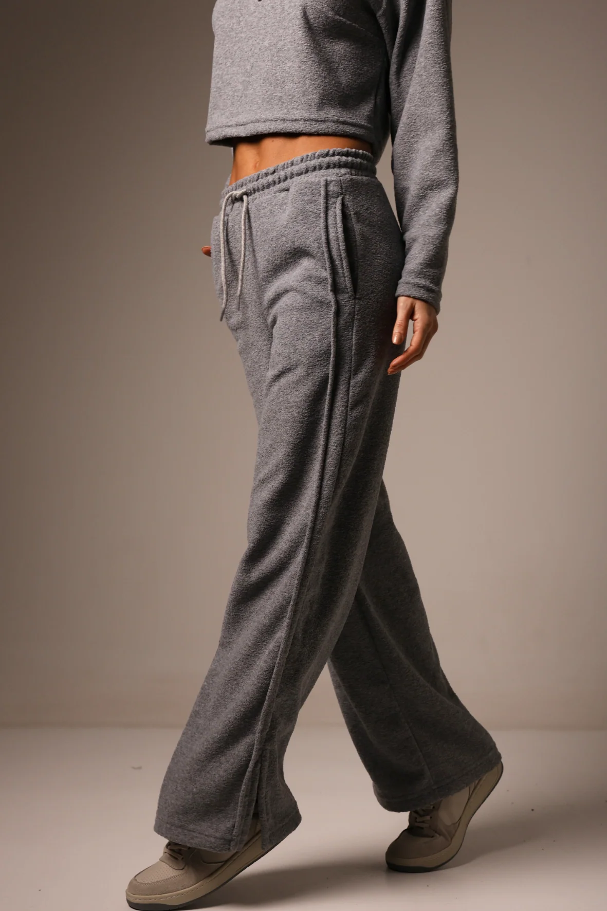 Wide Leg Boucle Grey - Image 4