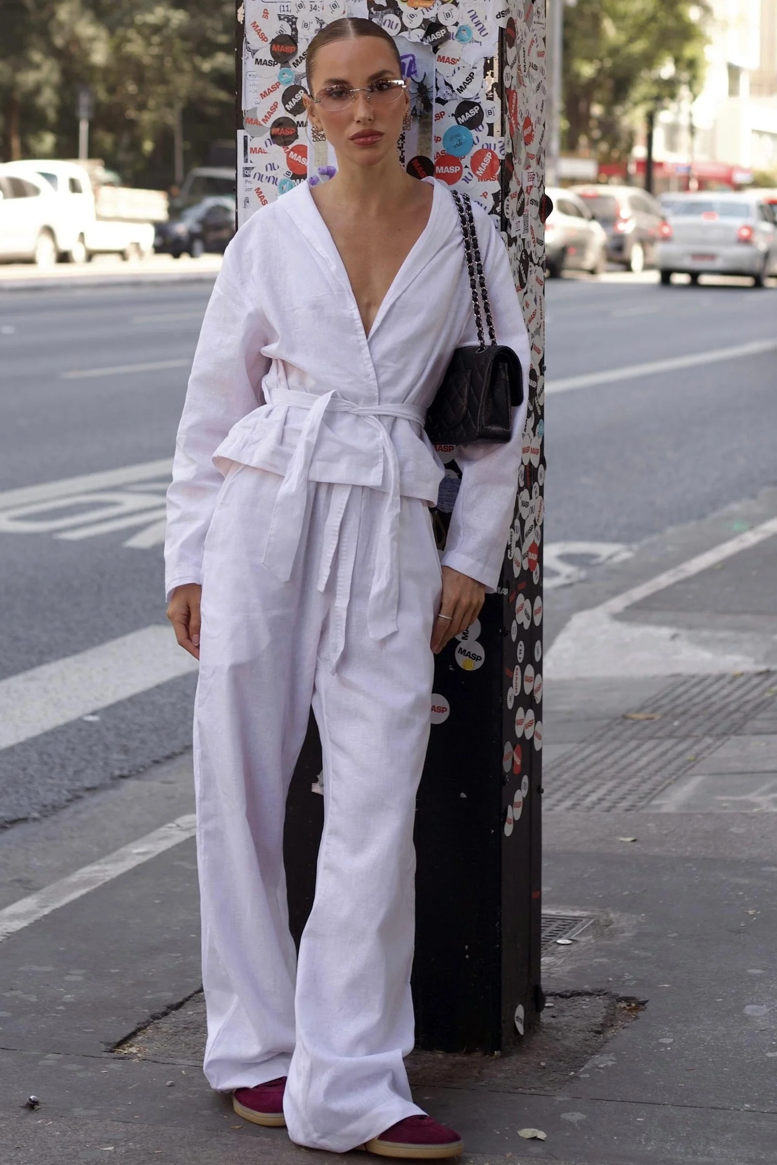 Wide leg Linho White