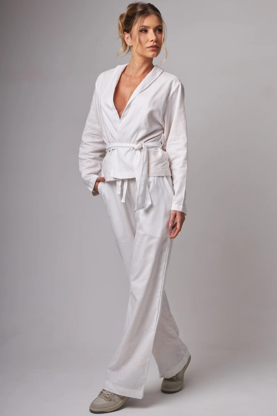 Wide leg Linho White - Image 3